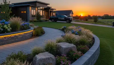 Landscaping crew serving St Paul, MN with professional lawn and landscape maintenance خدمات