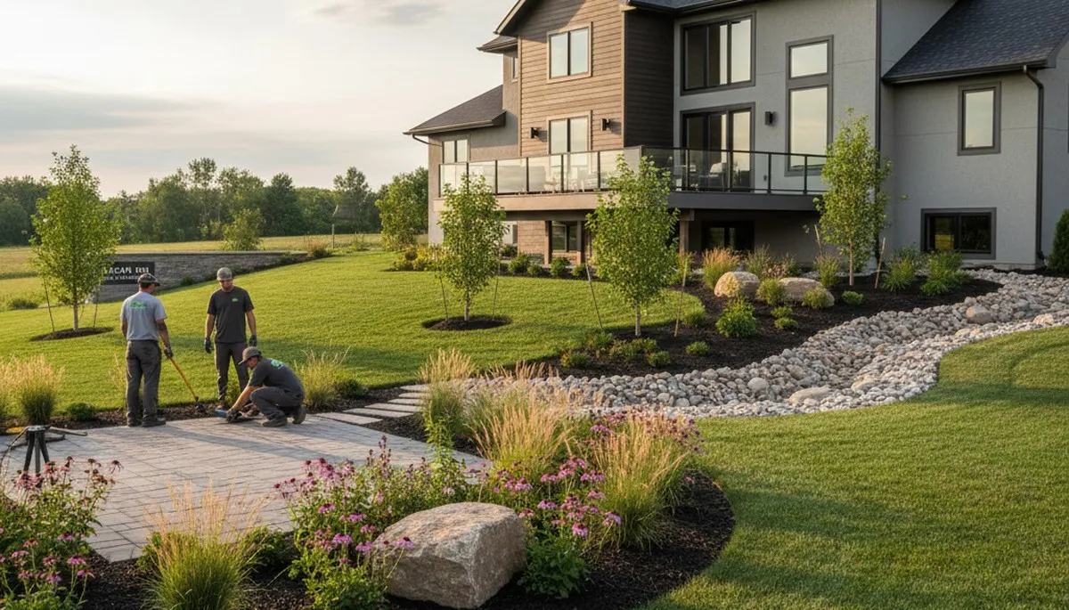 Landscaping team serving St Paul, MN with professional lawn and outdoor property care