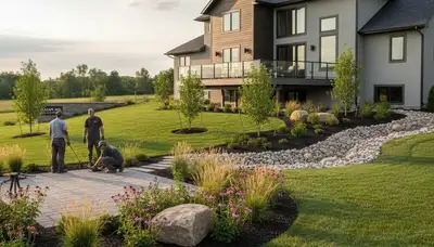 Landscaping team serving St Paul, MN with professional lawn and outdoor property care