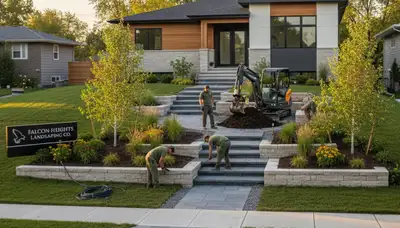 Landscaping crew serving St. Paul, MN with professional lawn and yard care services