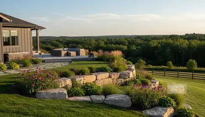 Landscaping crew providing lawn care and hardscaping services in St. Paul, MN