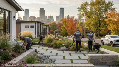 St. Paul, MN landscaping team providing professional yard maintenance and outdoor care خدمات