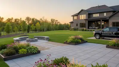 Landscaping crew serving St Paul, MN, for lawn care, hardscaping, and outdoor maintenance