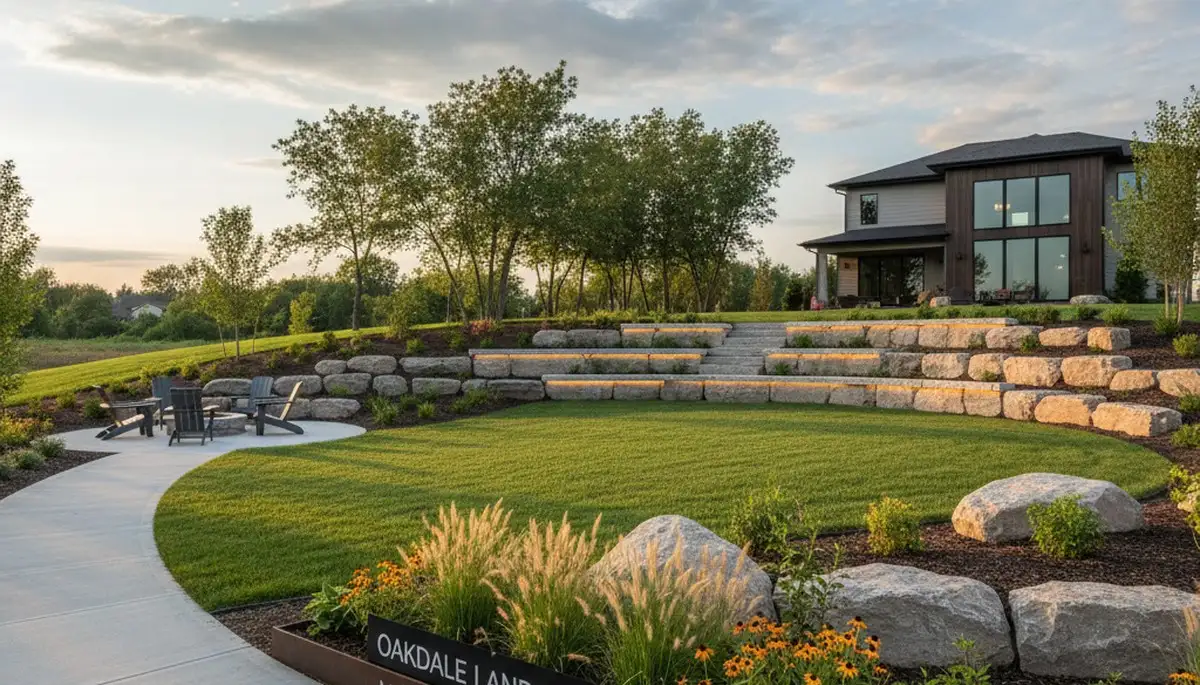Landscaping crew providing professional yard care in St Paul, MN