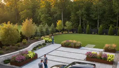 Landscaping service team in St Paul, MN providing professional yard and garden care