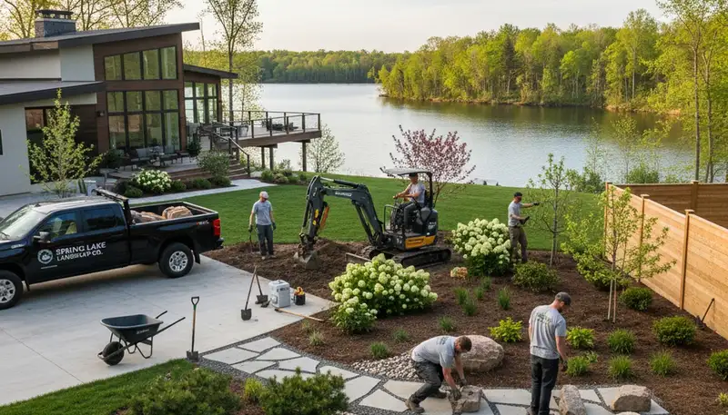 Landscaping team serving St Paul, MN provides professional lawn care and outdoor property maintenance