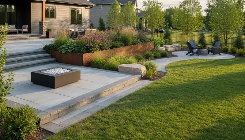 Landscaping crew serving St Paul, MN with professional yard care and landscape maintenance